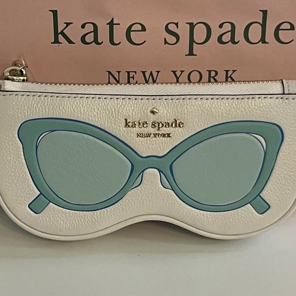 kate spade Bags Kate Spade Poolside Splash Sunglass Holder W Clip On In White Dove Nwt